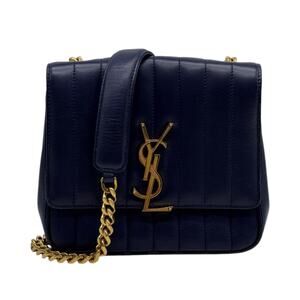 YVES Saint Laurent Crossbody Bag in Navy Blue